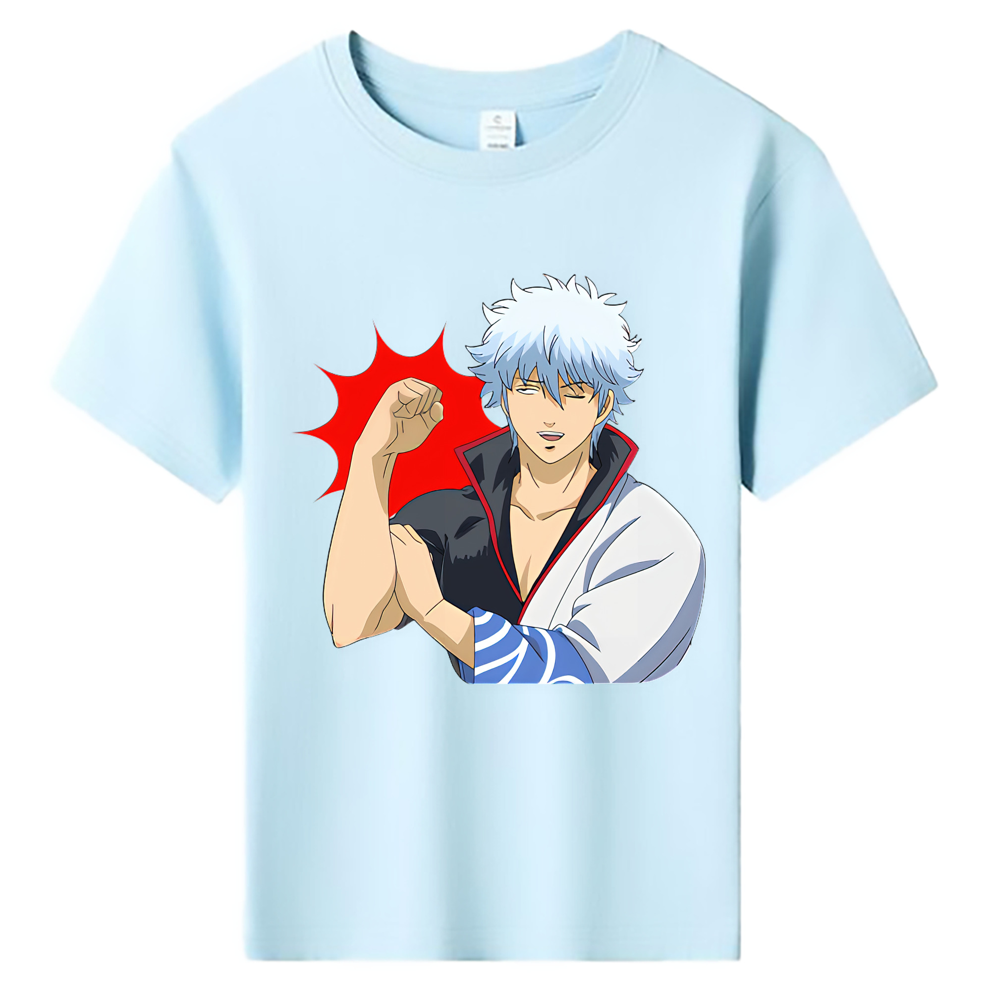 （画像用） ぎんたま 坂田銀時（さかたぎんとき） 神楽 志村新八（しむら しんぱち） GINTAMA Sakata Gintoki Kagura Shimura Shinpachi 綿100％キッズTシャツ（フロントプリント）